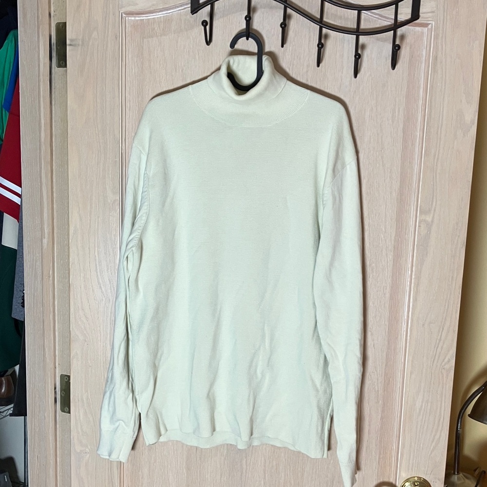 French Connection Men's Off-White Turtleneck Sweater